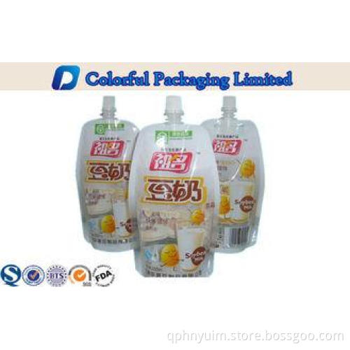 Colorful printing Stand Up Pouch With Spout , Foil lined li